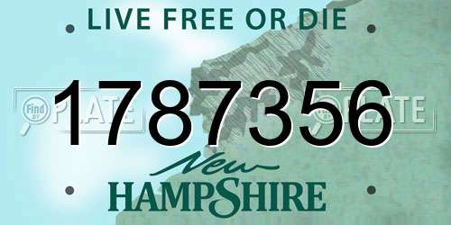 1787356 New Hampshire License Plate