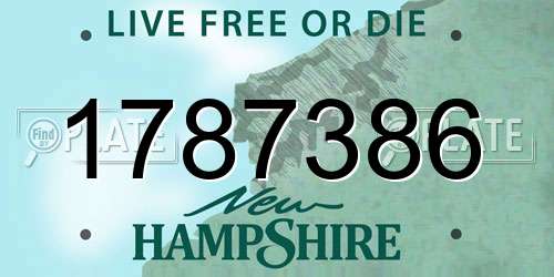 1787386 New Hampshire License Plate
