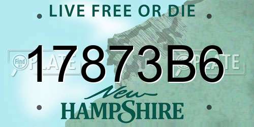 17873B6 New Hampshire License Plate