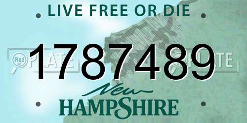 1787489 New Hampshire License Plate