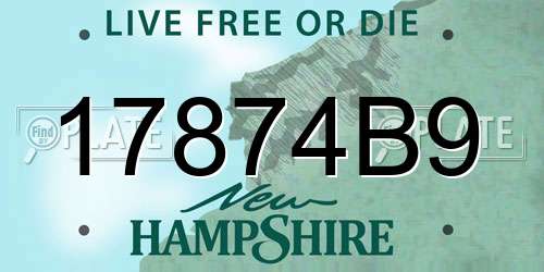 17874B9 New Hampshire License Plate