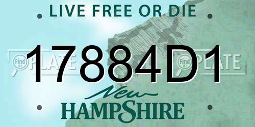 17884D1 New Hampshire License Plate