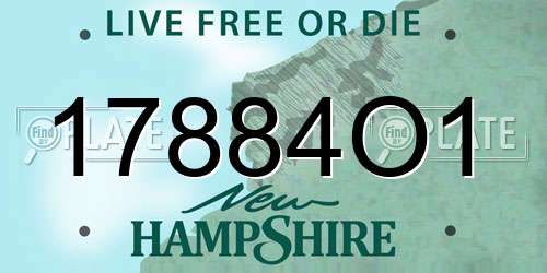 17884O1 New Hampshire License Plate