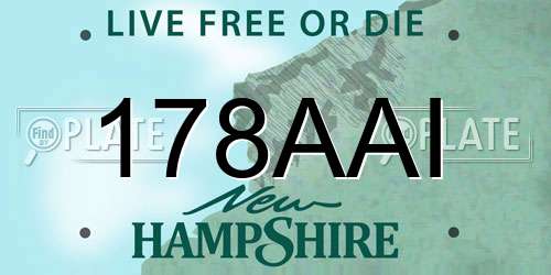 178AAI New Hampshire License Plate