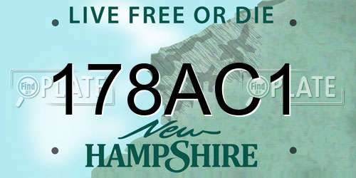 178AC1 New Hampshire License Plate