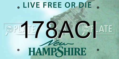 178ACI New Hampshire License Plate