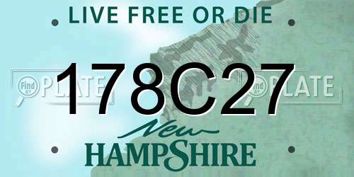 178C27 New Hampshire License Plate