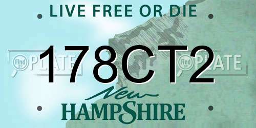 178CT2 New Hampshire License Plate