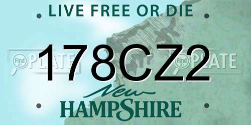 178CZ2 New Hampshire License Plate
