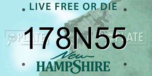 178N55 New Hampshire License Plate
