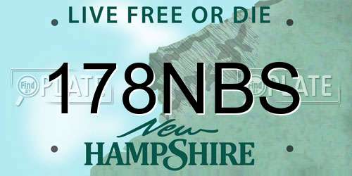 178NBS New Hampshire License Plate