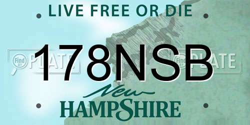 178NSB New Hampshire License Plate