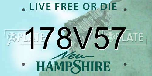 178V57 New Hampshire License Plate