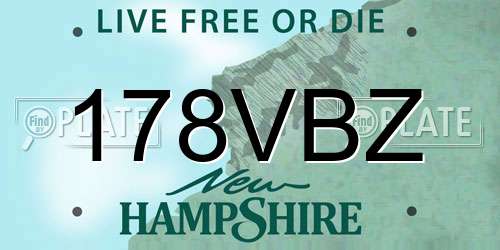 178VBZ New Hampshire License Plate