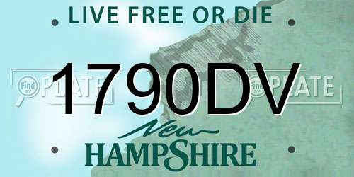1790DV New Hampshire License Plate