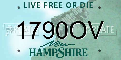 1790OV New Hampshire License Plate