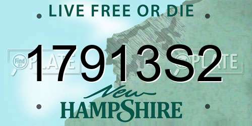 17913S2 New Hampshire License Plate