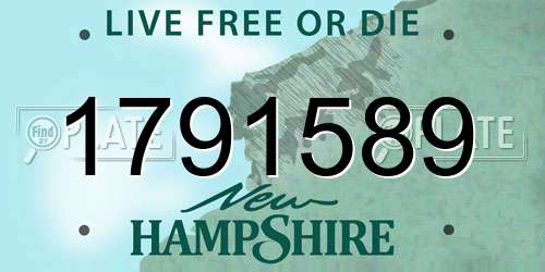 1791589 New Hampshire License Plate
