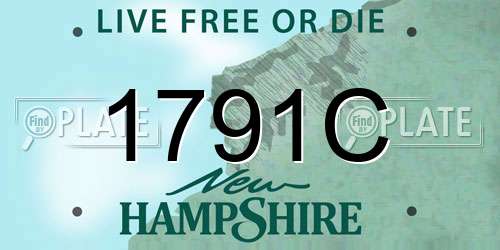 1791C New Hampshire License Plate