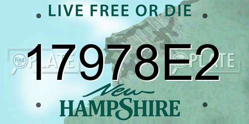17978E2 New Hampshire License Plate