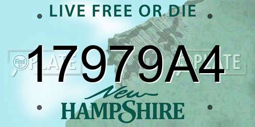 17979A4 New Hampshire License Plate