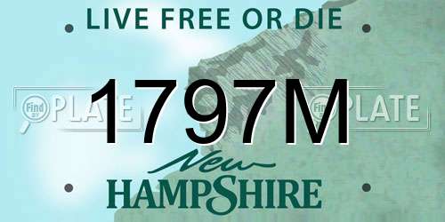 1797M New Hampshire License Plate