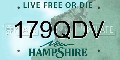 179QDV New Hampshire License Plate