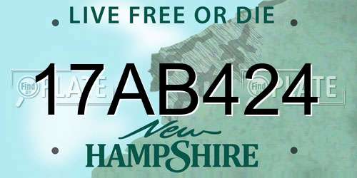 17AB424 New Hampshire License Plate
