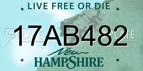 17AB482 New Hampshire License Plate