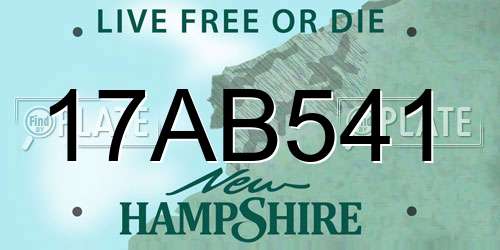 17AB541 New Hampshire License Plate