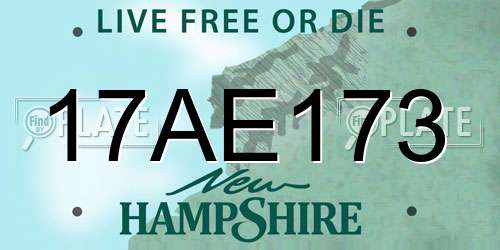 17AE173 New Hampshire License Plate