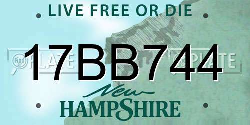 17BB744 New Hampshire License Plate