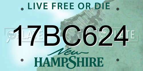 17BC624 New Hampshire License Plate