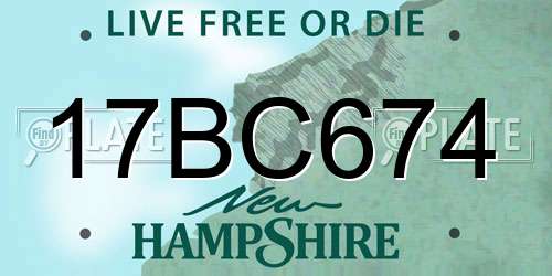 17BC674 New Hampshire License Plate