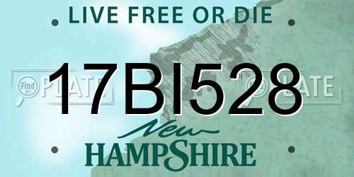 17BI528 New Hampshire License Plate