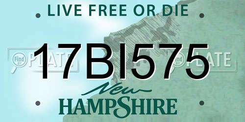 17BI575 New Hampshire License Plate