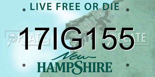 17IG155 New Hampshire License Plate