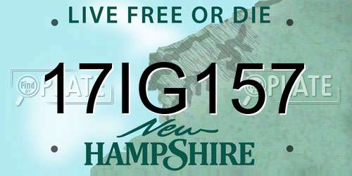 17IG157 New Hampshire License Plate