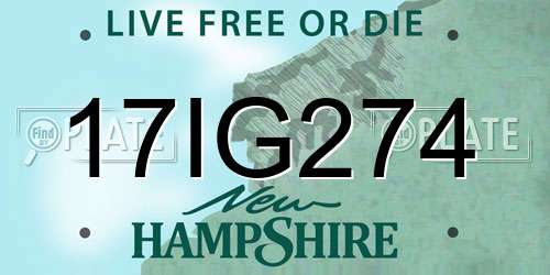 17IG274 New Hampshire License Plate