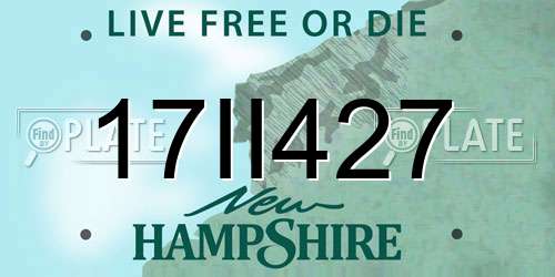 17II427 New Hampshire License Plate