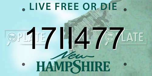 17II477 New Hampshire License Plate