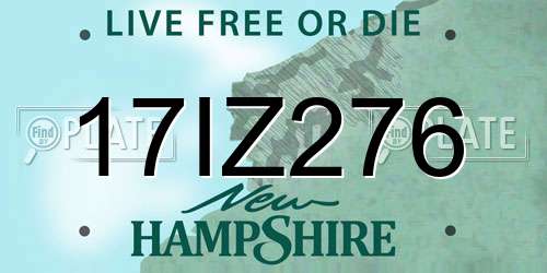 17IZ276 New Hampshire License Plate