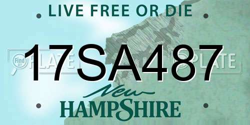 17SA487 New Hampshire License Plate