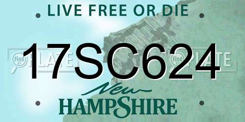 17SC624 New Hampshire License Plate