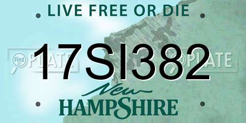 17SI382 New Hampshire License Plate