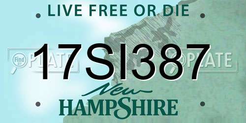17SI387 New Hampshire License Plate