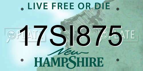 17SI875 New Hampshire License Plate