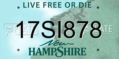 17SI878 New Hampshire License Plate