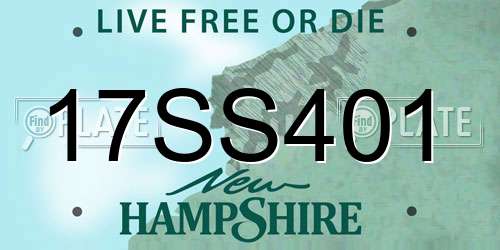 17SS401 New Hampshire License Plate