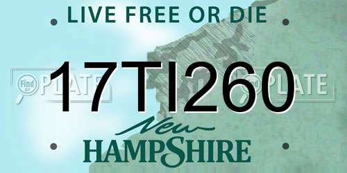 17TI260 New Hampshire License Plate